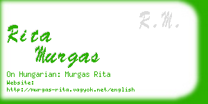 rita murgas business card